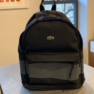 Lacoste two-tone black/gray backpack 🐊🎒
